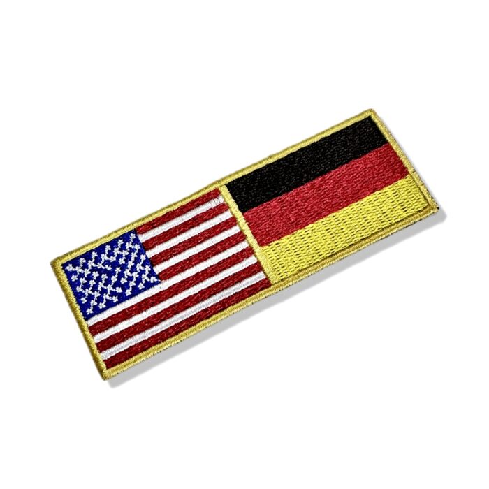 BP0055-0081-011 USA Germany Embroidered Flag Patch 4.33″×1.5″