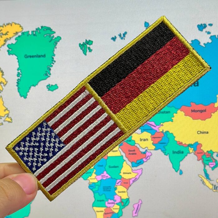 BP0055-0081-011 USA Germany Embroidered Flag Patch 4.33″×1.5″ - Image 2