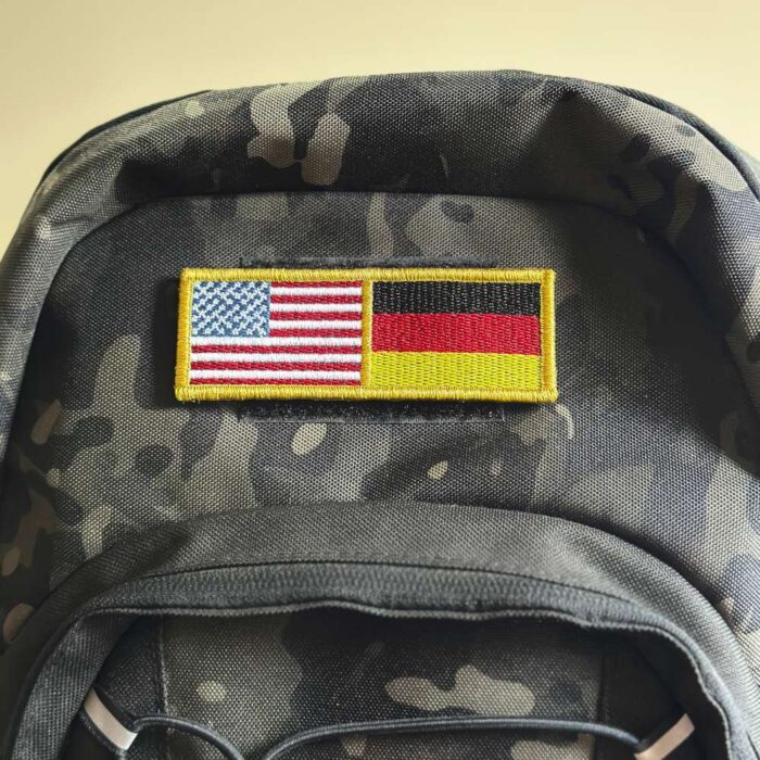 BP0055-0081-011 USA Germany Embroidered Flag Patch 4.33″×1.5″ - Image 4