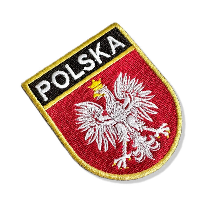 BP0217E-001 Poland Flag Embroidered Patch 2.68"×3.15"