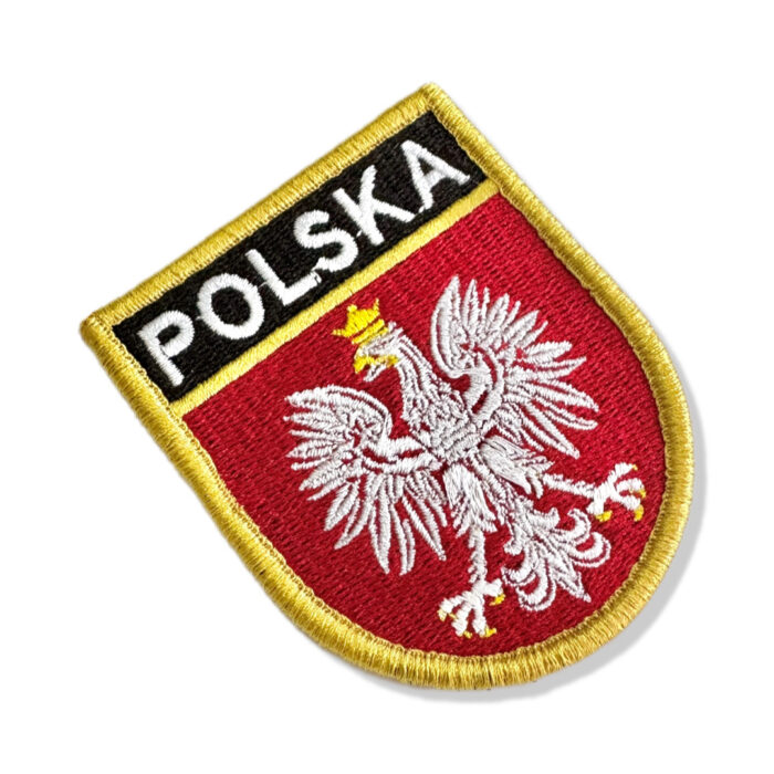 BP0217E-001 Poland Flag Embroidered Patch 2.68"×3.15" - Image 3