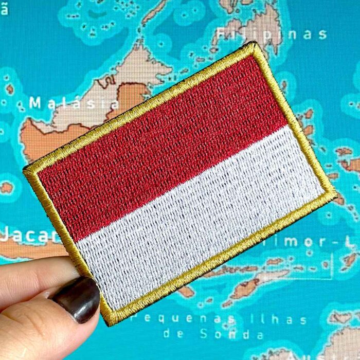 BP0419-001 Indonesia Embroidered Flag Patch 3"x2" - Image 2