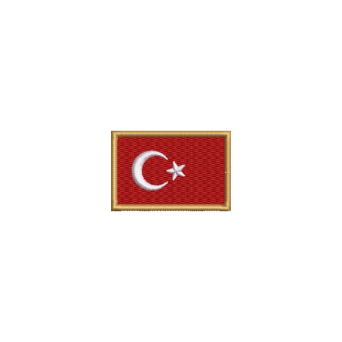 BP0428-031 Turkey Embroidered Flag Patch 1.5"x1" - Image 7