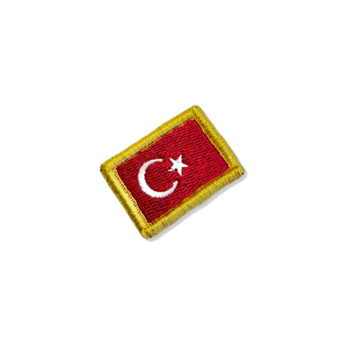 BP0428-031 Turkey Embroidered Flag Patch 1.5"x1" - Image 3