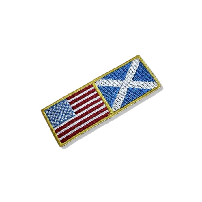 BP0055-0004-031 USA Scotland Embroidered Flag Patch 3"x1.5"