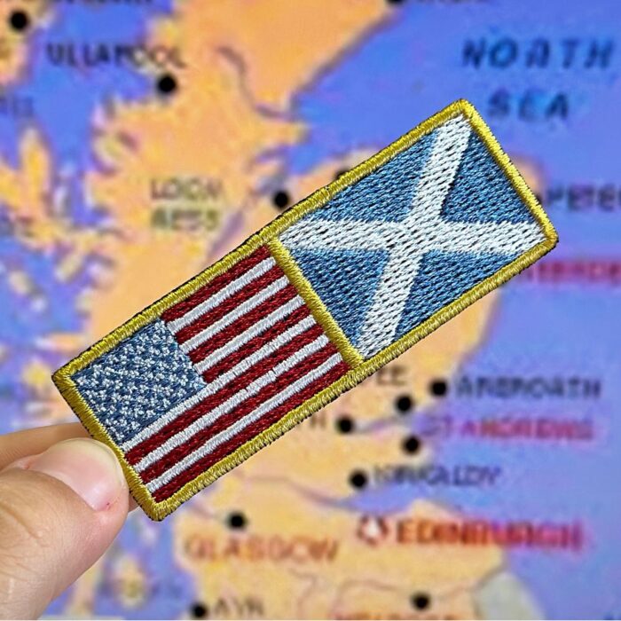 BP0055-0004-031 USA Scotland Embroidered Flag Patch 3"x1.5" - Image 2