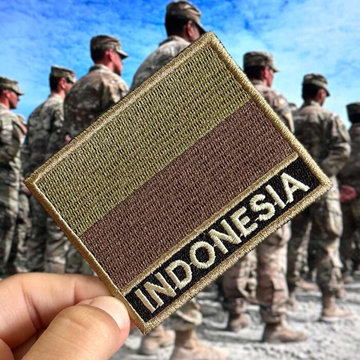 BP0419N-003 Indonesia Embroidered Flag Patch 3″×2.5″ - Image 2