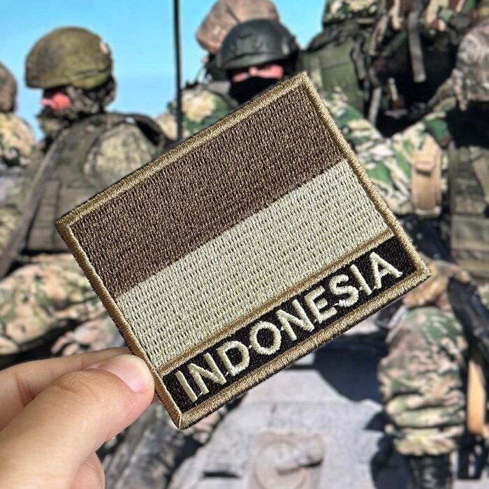 BP0419N-004 Indonesia Embroidered Flag Patch 3″×2.5″ - Image 2