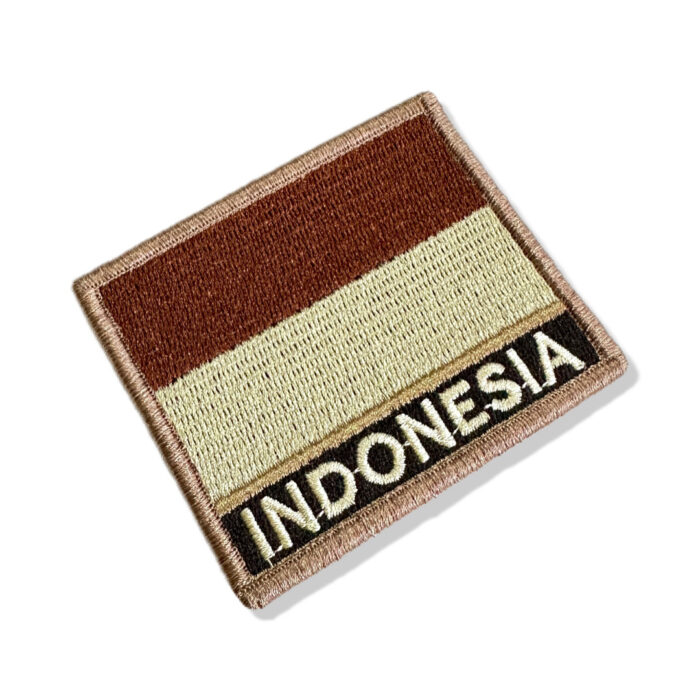 BP0419N-004 Indonesia Embroidered Flag Patch 3″×2.5″ - Image 3