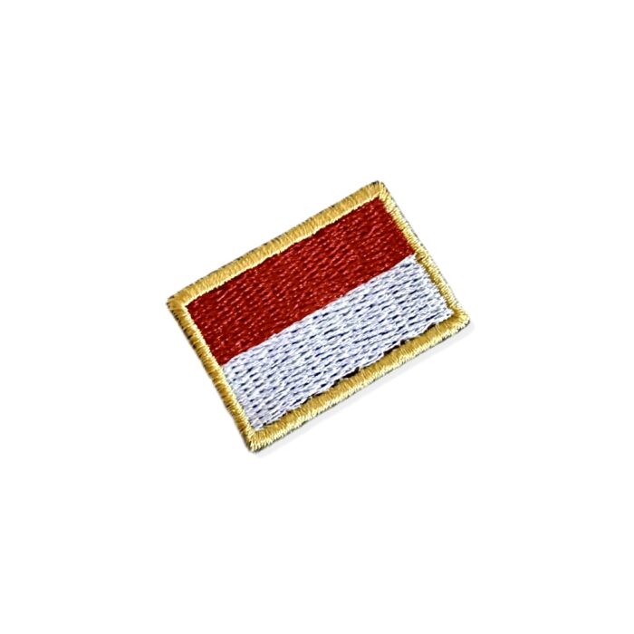 BP0419-031 Indonesia Embroidered Flag Patch 1.5"x1