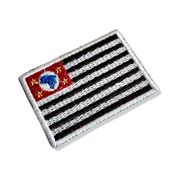 BE0045-016 São Paulo Embroidered Flag Patch  2.25"×1.5"