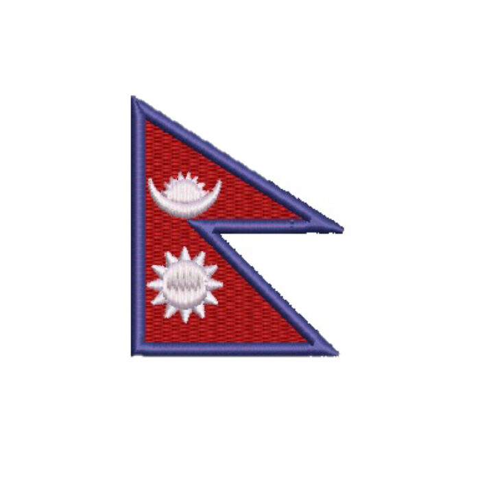 BP0041-011 Nepal Embroidered Flag Patch 2.2"x1.7" - Image 7