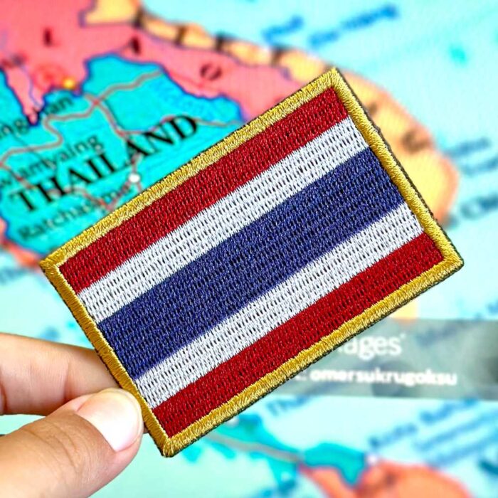 BP0206-001 Thailand Embroidered Flag Patch 3″x2″ - Image 2