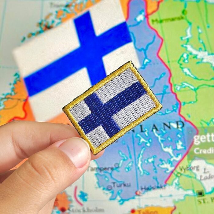 BP0404-031 Finland Embroidered Flag Patch 1.5″x1″ - Image 2