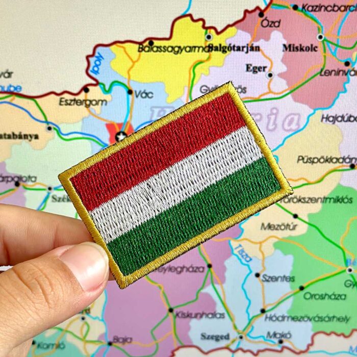 BP0406-011 Hungary Embroidered Flag Patch 2.25″×1.5″ - Image 2