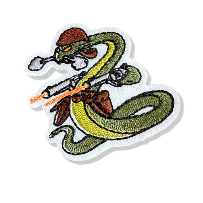 M0073-001 Bellicose Snake Embroidery Patch Iron-in 2.5″x2.5″
