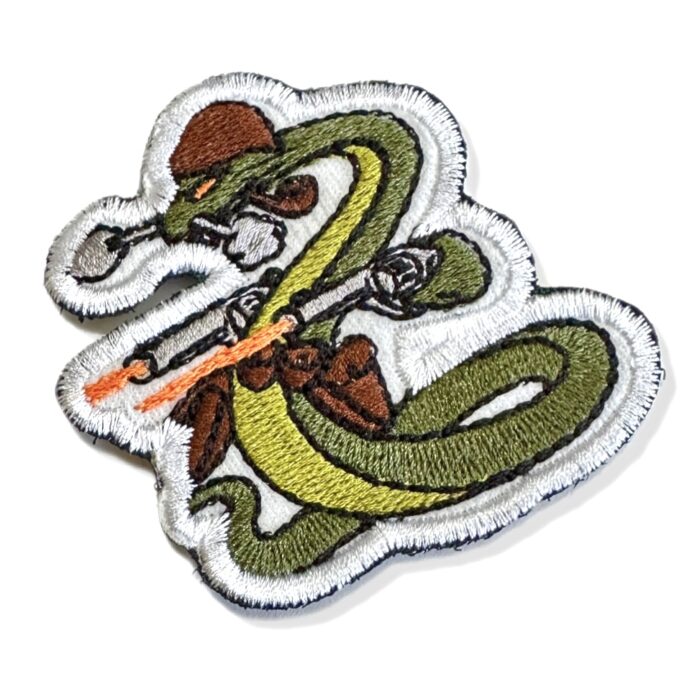 M0073-001 Bellicose Snake Embroidery Patch Iron-in 2.5″x2.5″ - Image 3