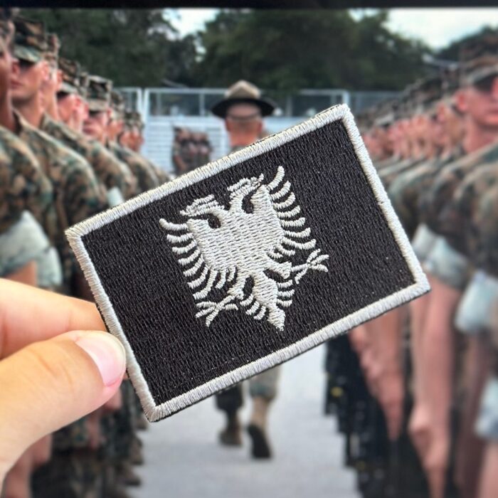 BP0221-002 Albany Embroidered Flag Patch 3″x2″ - Image 2