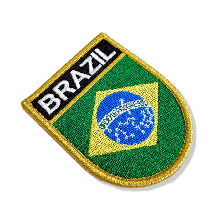BP0420E-001 Bandeira BRAZIL Patch Bordado 6,8x8,0cm - Image 4