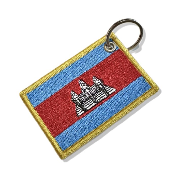 BP0205-001 Camboja Embroidered Flag Patch 3″×2″ - Image 6