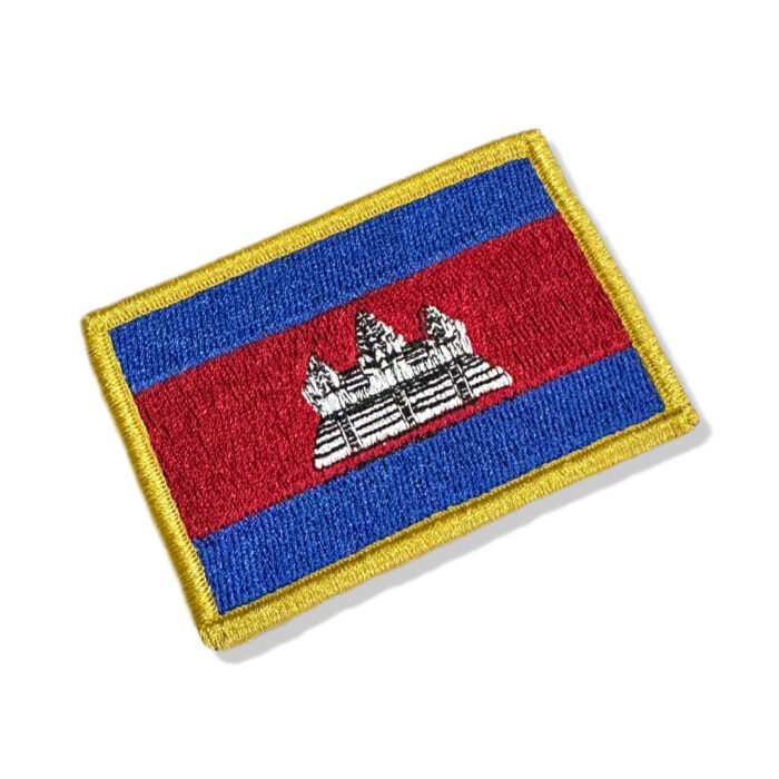 BP0205-001 Camboja Embroidered Flag Patch 3″×2″ - Image 3
