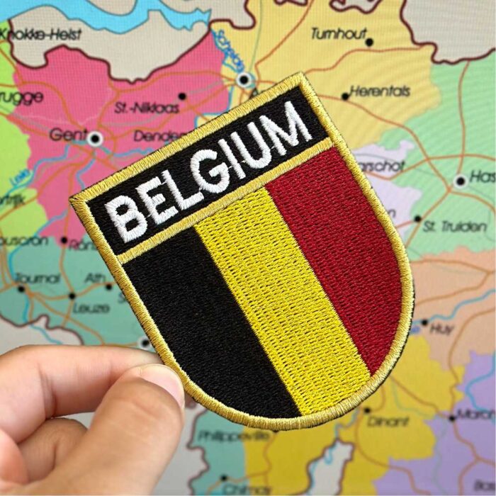 BP0215E-001 Belgium Embroidered Flag Patch 2.68″×3.15″ - Image 2