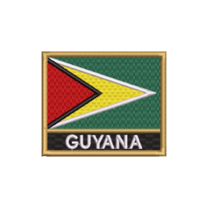 BP0224N-001 Guyana Embroidered Flag Patch 3×2.5 - Image 8