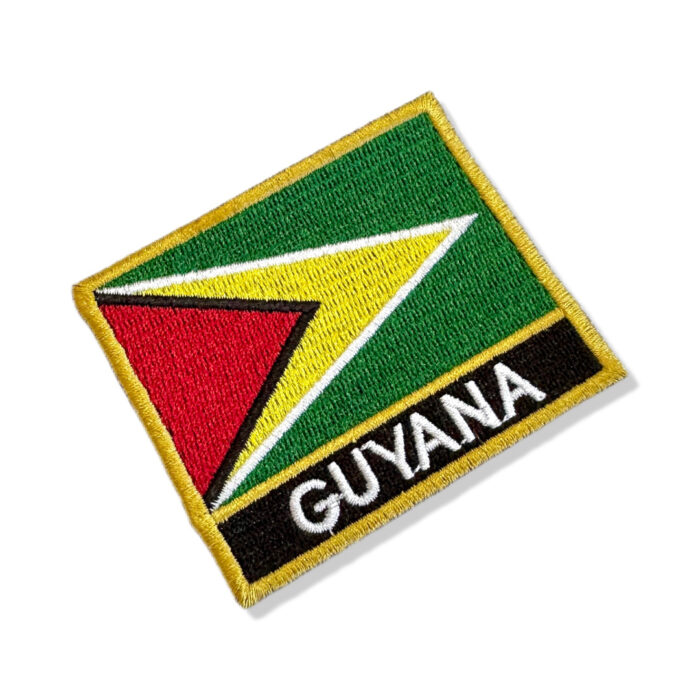 BP0224N-001 Guyana Embroidered Flag Patch 3×2.5