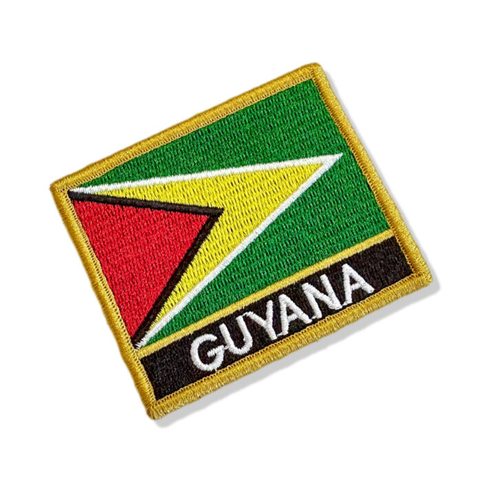 BP0224N-001 Guyana Embroidered Flag Patch 3×2.5 - Image 3
