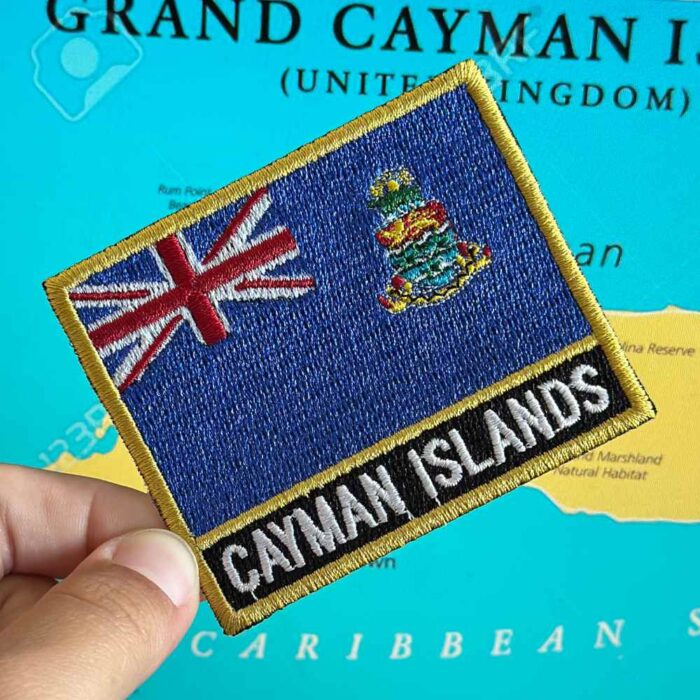 BP0422N-001 Cayman Islands Embroidered Flag Patch 3″×2.5″ - Image 2