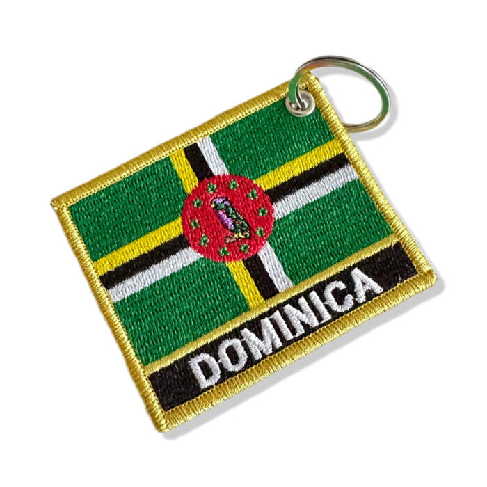 BP0432N-001 Dominica Embroidered Flag Patch 3″×2.5″ - Image 6