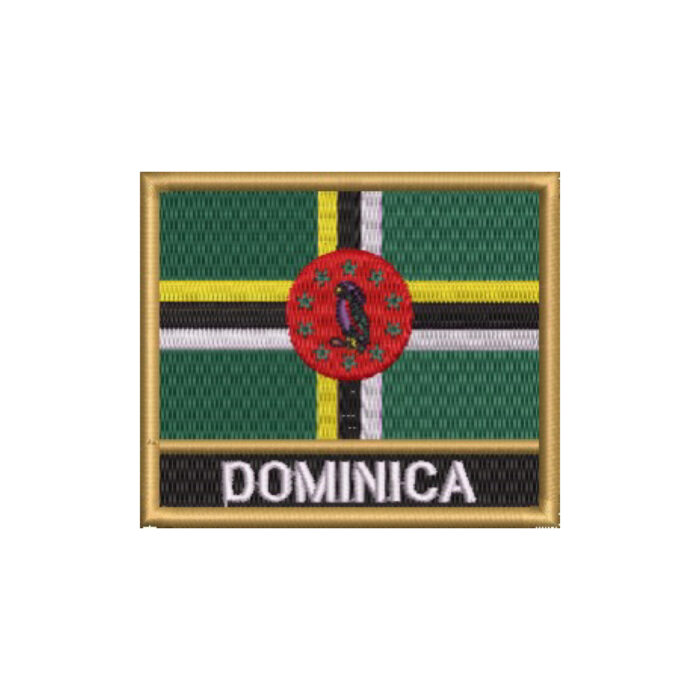 BP0432N-001 Dominica Embroidered Flag Patch 3″×2.5″ - Image 8