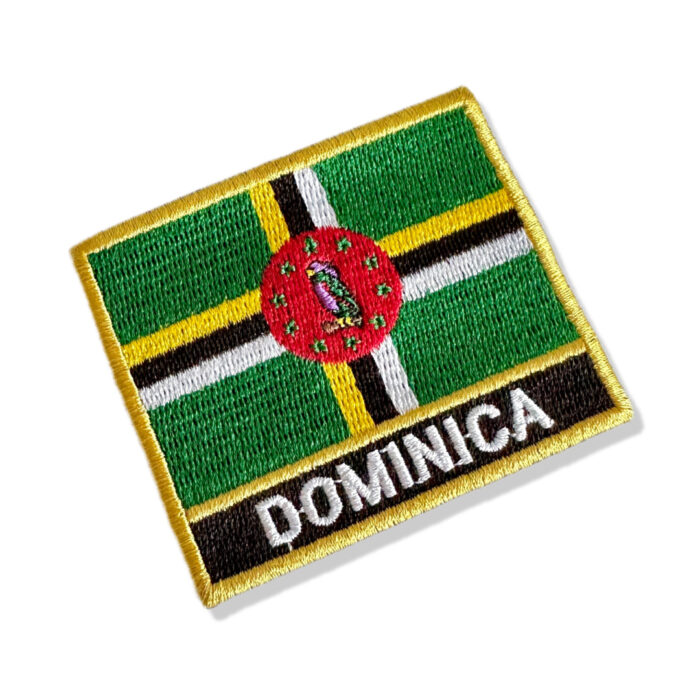 BP0432N-001 Dominica Embroidered Flag Patch 3″×2.5″