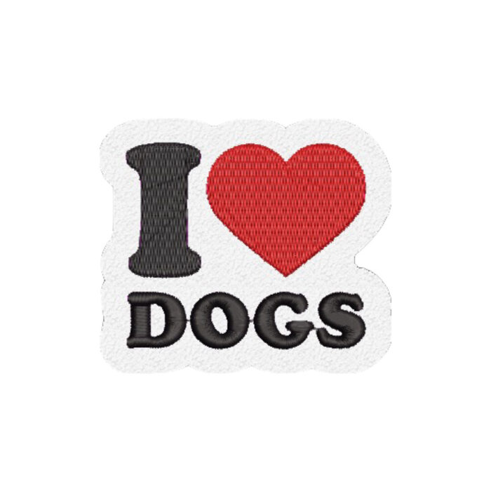 V0011-001 I Love Dogs Embroidered Patch 2.75 in x 2.4 in - Image 4