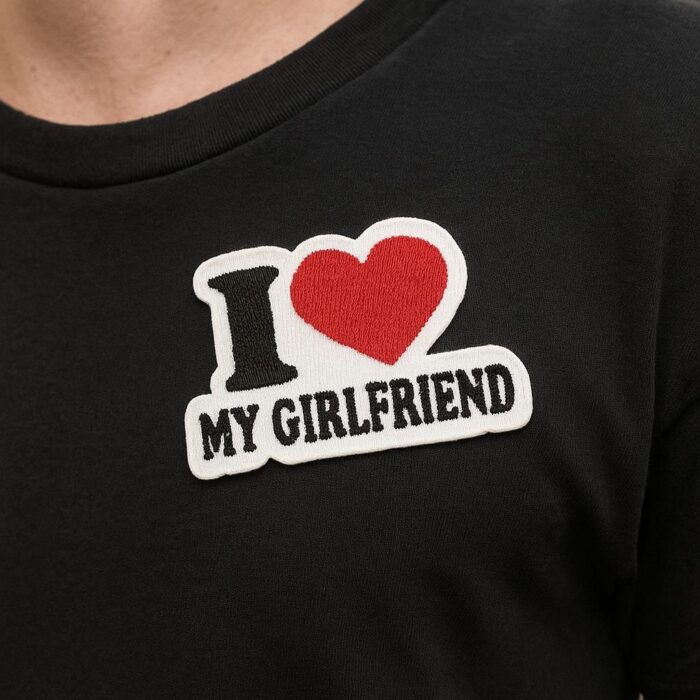 V0014-001 I Love My Girlfriend Embroidered Patch 2.8″×2″ - Image 2