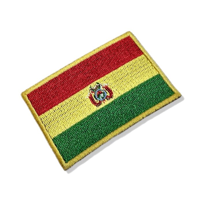 BP0029-001 Bolivia Embroidered Flag Patch 3"x 2"