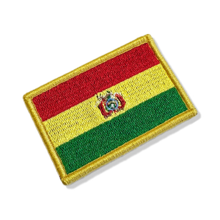BP0029-001 Bolivia Embroidered Flag Patch 3"x 2" - Image 4