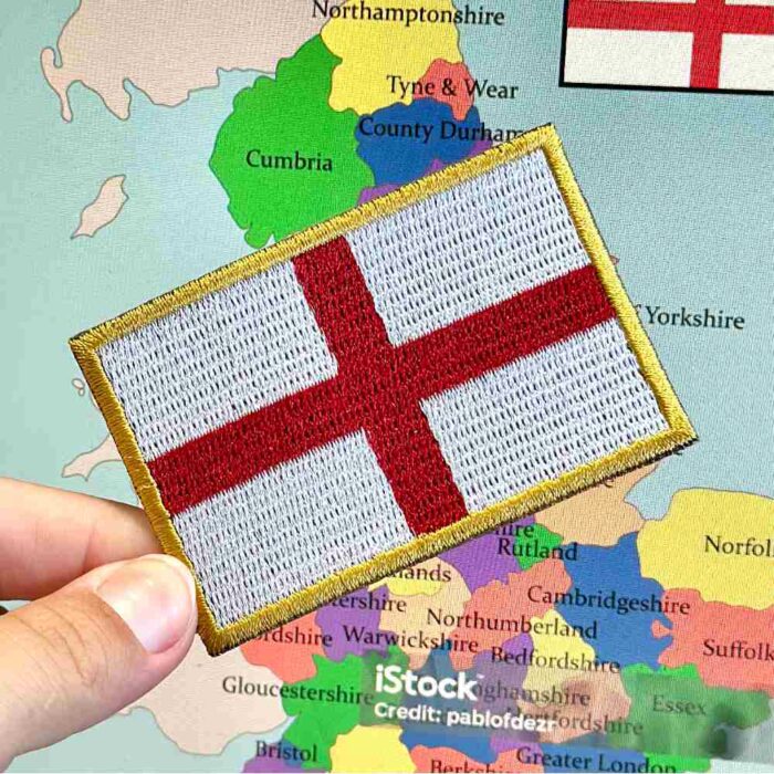 BP0176-001 England Embroidered Flag Patch 3"x2" - Image 3
