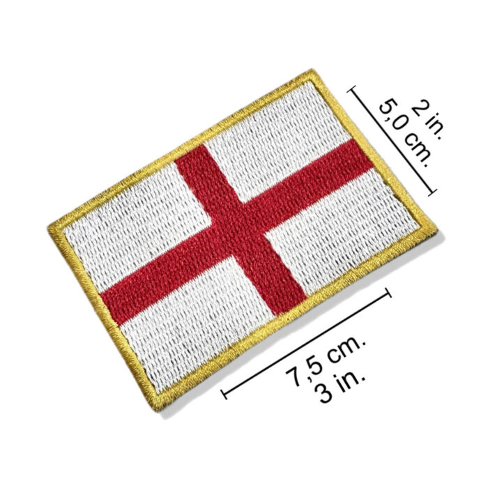 BP0176-001 England Embroidered Flag Patch 3"x2" - Image 2