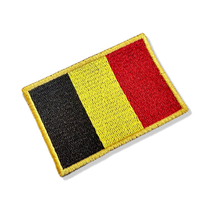 BP0215-001 Belgium Embroidered Flag Patch 3"x2"