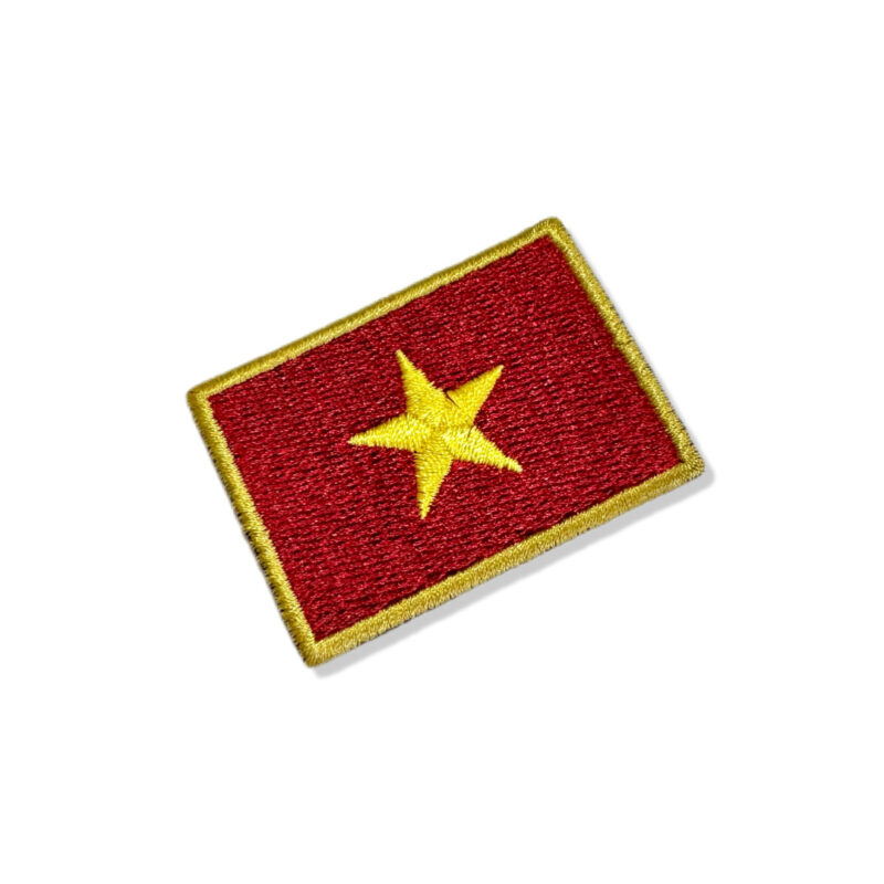 BP0411-011 North Vietnam Embroidered Flag Patch 2.25"×1.5"