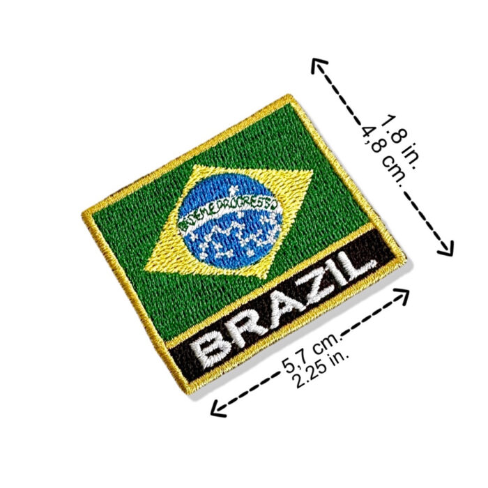 BP0420N-011 Brazil Embroidered Flag Patch 2.25″x1.8″ - Image 2