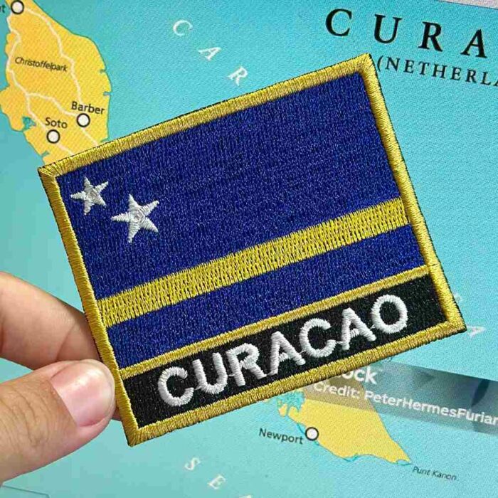 BP0421N-001 Curacao Embroidered Patch 3"x2.5" - Image 3