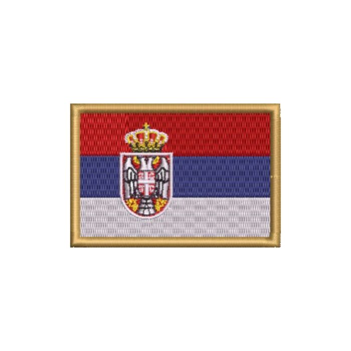 BP0425-001 Serbia Embroidered Flag Patch 3"x2" - Image 9