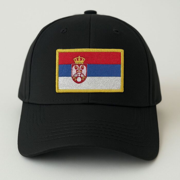 BP0425-001 Serbia Embroidered Flag Patch 3"x2" - Image 5