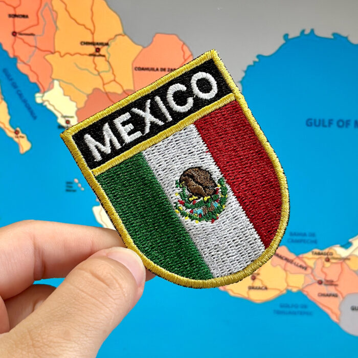 BP0050E-011 Mexico Embroidered Flag Patch 2.25″x2.68″ - Image 3