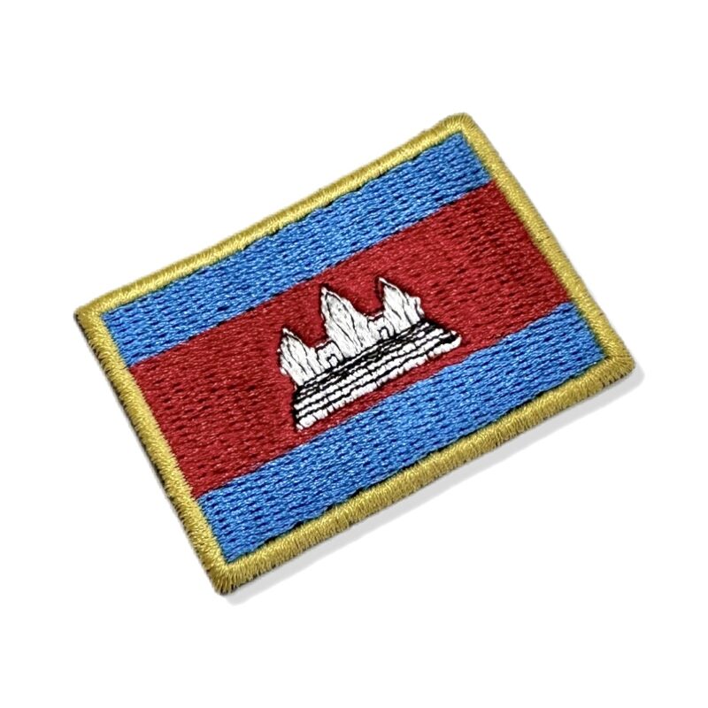 BP0205-011 Camboja Embroidered Flag Patch 2.25″×1.5″