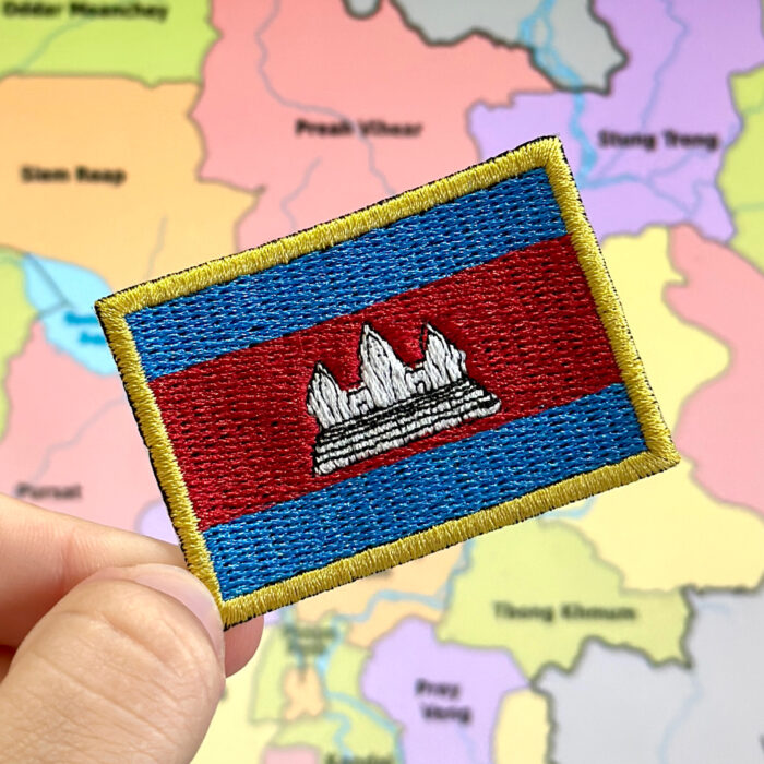 BP0205-011 Camboja Embroidered Flag Patch 2.25″×1.5″ - Image 3
