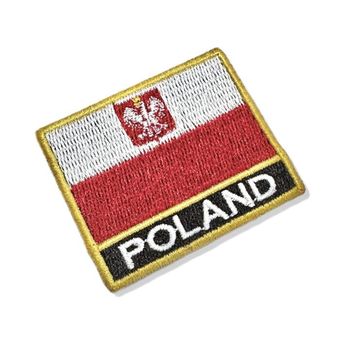 BP0211N-011 Poland Embroidered Flag Patch 2.25″x1.8″