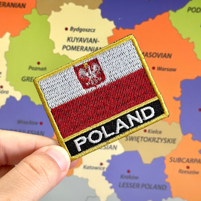 BP0211N-011 Poland Embroidered Flag Patch 2.25″x1.8″ - Image 3